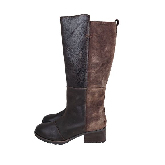 Sorel Cate Tall Brown Leather Waterproof Knee High Zip Women's Boots Size 10.5 - Picture 4 of 12